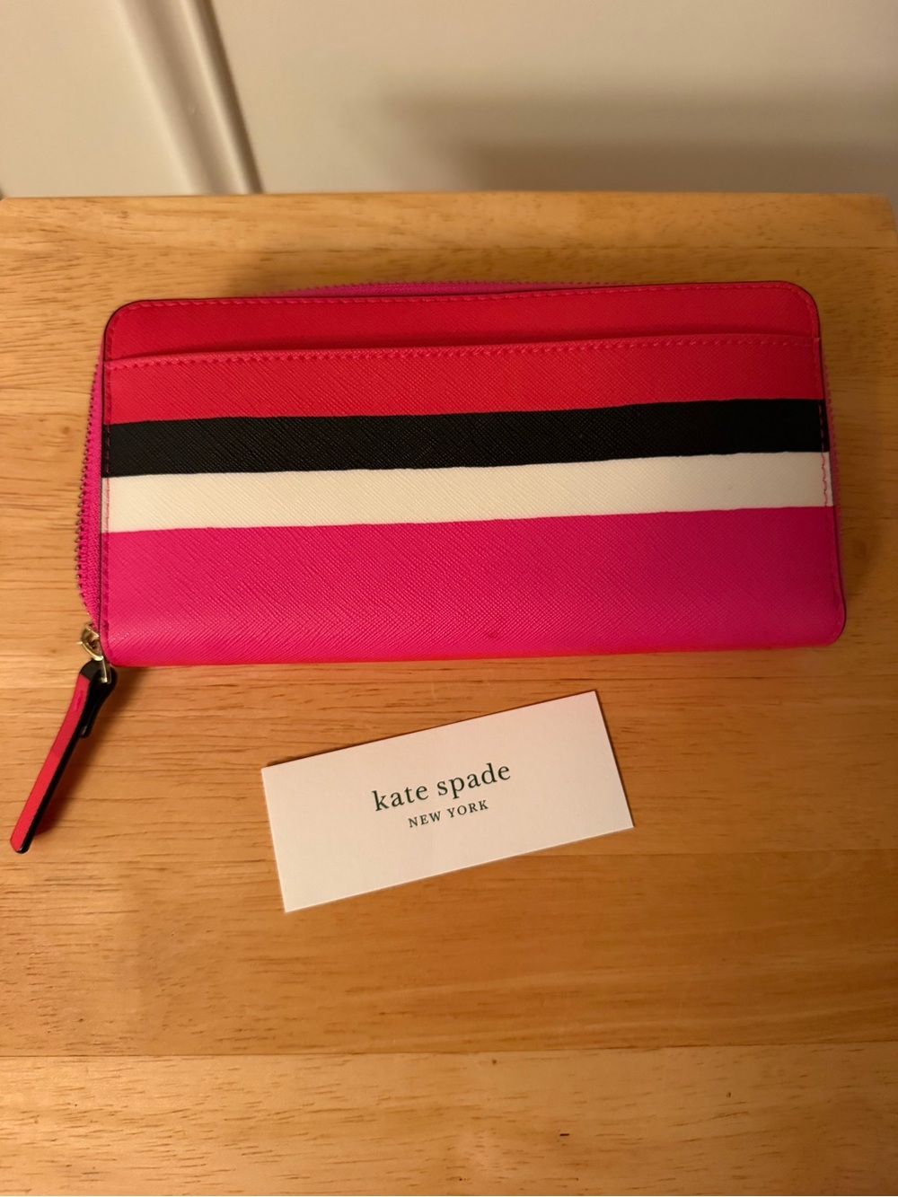 NWT (Retired) Kate Spade Laurel Way Bonita Stripe Wallet